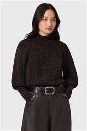 ΠΟΥΛΟΒΕΡ ΜΕ ΠΡΟΣΘΗΚΗ ΑΛΠΑΚΑ ΧΡΩΜΑ: ΚΑΦΕ, W090KD ALLSAINTS