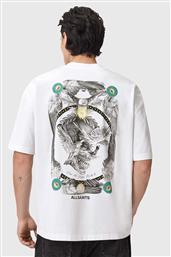 ΒΑΜΒΑΚΕΡΟ ΜΠΛΟΥΖΑΚΙ ΑΝΔΡΙΚΟ, ΧΡΩΜΑ: ΑΣΠΡΟ, M028PD ALLSAINTS