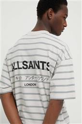 ΒΑΜΒΑΚΕΡΟ ΜΠΛΟΥΖΑΚΙ UNDERGROUND STRIPE S ΧΡΩΜΑ: ΓΚΡΙ ALLSAINTS