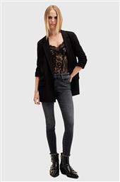 ΒΑΜΒΑΚΕΡΟ ΤΖΙΝ MILLER PUSHUP JEAN ΧΡΩΜΑ: ΜΑΥΡΟ, W052EB ALLSAINTS