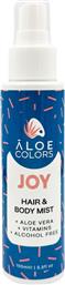 JOY HAIR & BODY MIST ΣΠΡΕΙ ΣΩΜΑΤΟΣ & ΜΑΛΛΙΩΝ ΜΕ ΞΥΛΩΔΕΣ ΑΡΩΜΑ ΠΟΥ ΧΑΡΙΖΕΙ ΦΡΕΣΚΑΔΑ & ΔΙΑΚΡΙΤΙΚΗ ΠΟΛΥΤΕΛΕΙΑ ΠΟΥ ΔΙΑΡΚΕΙ 100ML ALOE COLORS