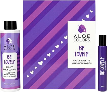 PROMO BE LOVELY EAU DE TOILETTE ROLL-ON 10ML & MILKY BODY LOTION 150ML ALOE COLORS