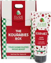 PROMO THE KOURABIES BOX YOUR SUGAR DUSTED MOOD BOOST HAND CREAM 75ML & ΔΩΡΟ MYSTERY GIFT ALOE COLORS