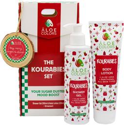 PROMO THE KOURABIES SET SHOWER GEL 200ML & BODY LOTION 120ML & ΔΩΡΟ CHRISTMAS ORNAMENT ALOE COLORS