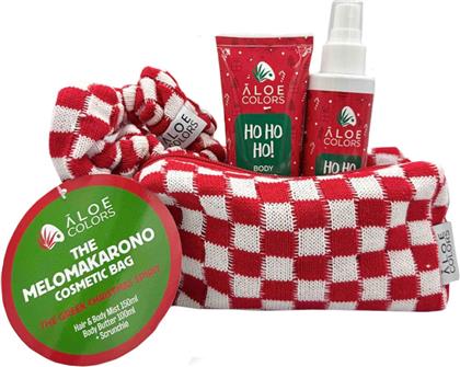 PROMO THE MELOMAKARONO BAG HAIR & BODY MIST 150ML & BODY BUTTER 100ML & ΔΩΡΟ CHRISTMAS SCRUNCHIE & ΔΩΡΟ ΝΕΣΕΣΕΡ 1 ΤΕΜΑΧΙΟ ALOE COLORS