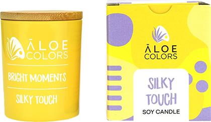SILKY TOUCH SCENTED SOY CANDLE ΑΡΩΜΑΤΙΚΟ ΚΕΡΙ ΣΟΓΙΑΣ ΣΕ ΒΑΖΟ ΜΕ ΑΡΩΜΑ ΠΟΥ ΔΙΑΡΚΕΙ 150G ALOE COLORS