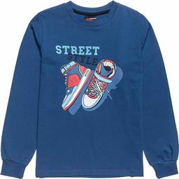 ΠΑΙΔΙΚΗ ΜΠΛΟΥΖΑ ΦΟΥΤΕΡ ΜΕ PRINT ''MOOVERS'' (6-14 ΕΤΩΝ) - 00922869 ΜΠΛΕ ALOUETTE