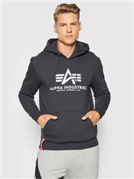 ΜΠΛΟΥΖΑ BASIC 178312 ΣΚΟΥΡΟ ΜΠΛΕ REGULAR FIT ALPHA INDUSTRIES από το MODIVO