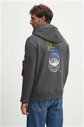 ΜΠΛΟΥΖΑ NASA ORBIT HOODY ΧΡΩΜΑ: ΓΚΡΙ, ΜΕ ΚΟΥΚΟΥΛΑ, 146339 ALPHA INDUSTRIES