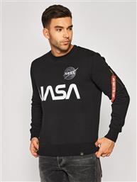 ΜΠΛΟΥΖΑ NASA REFLECTIVE 178309 ΜΑΥΡΟ REGULAR FIT ALPHA INDUSTRIES