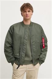 ΜΠΟΥΦΑΝ BOMBER ΑΝΔΡΙΚΑ, ΧΡΩΜΑ: ΠΡΑΣΙΝΟ ALPHA INDUSTRIES