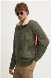 ΜΠΟΥΦΑΝ BOMBER ΑΝΔΡΙΚΟ, ΧΡΩΜΑ: ΠΡΑΣΙΝΟ, 148128 ALPHA INDUSTRIES