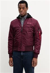 ΜΠΟΥΦΑΝ BOMBER ΧΡΩΜΑ: ΜΠΟΡΝΤΟ, 128113.608 ALPHA INDUSTRIES