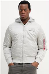 ΜΠΟΥΦΑΝ BOMBER ΧΡΩΜΑ: ΓΚΡΙ, 128113.666 ALPHA INDUSTRIES
