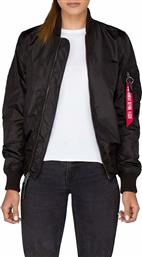 ΜΠΟΥΦΑΝ BOMBER KURTKA MA-1 TT 141041 03 ΓΥΝΑΙΚΕΙΟ, ΧΡΩΜΑ: ΜΑΥΡΟ F30 ALPHA INDUSTRIES