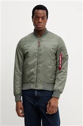 ΜΠΟΥΦΑΝ BOMBER KURTKA MA-1 VF 59 191118 432 ΑΝΔΡΙΚΟ, ΧΡΩΜΑ: ΠΡΑΣΙΝΟ ALPHA INDUSTRIES