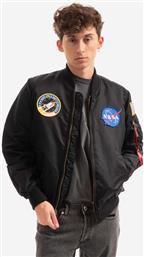 ΜΠΟΥΦΑΝ BOMBER MA-1 NASA ΑΝΔΡΙΚΑ, ΧΡΩΜΑ: ΜΑΥΡΟ F30 ALPHA INDUSTRIES