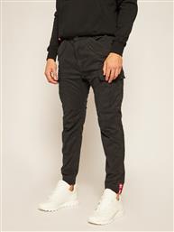 JOGGER AIRMAN 188201 ΜΑΥΡΟ TAPERED FIT ALPHA INDUSTRIES
