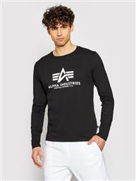 LONGSLEEVE BASIC T-LS 100510 ΜΑΥΡΟ STANDARD FIT ALPHA INDUSTRIES από το MODIVO