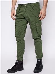 ΠΑΝΤΕΛΟΝΙ ΥΦΑΣΜΑΤΙΝΟ COMBAT 126215 ΠΡΑΣΙΝΟ SLIM FIT ALPHA INDUSTRIES από το MODIVO