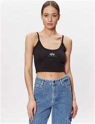T-SHIRT BASIC 116082 ΜΑΥΡΟ CROPPED FIT ALPHA INDUSTRIES