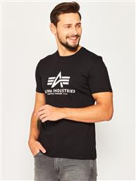 T-SHIRT BASIC T-SHIRT 100501 ΜΑΥΡΟ REGULAR FIT ALPHA INDUSTRIES