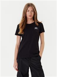 T-SHIRT BASIC T SMALL LOGO 196054 ΜΑΥΡΟ REGULAR FIT ALPHA INDUSTRIES