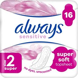 ΣΕΡΒΙΕΤΕΣ SENSITIVE SUPER 16 ΤΕΜΑΧΙΑ ALWAYS