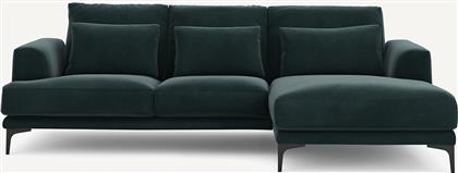 ΓΩΝΙΑΚΟΣ ΔΕΞΙΟΣ ΚΑΝΑΠΕΣ ΜΕ ΒΕΛΟΥΔΙΝΗ ΤΑΠΕΤΣΑΡΙΑ Μ149XΠ258XΥ83CM AM PM