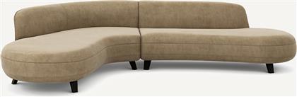 ΓΩΝΙΑΚΟΣ ΚΑΝΑΠΕΣ ΑΠΟ ΒΕΛΟΥΔΟ STONEWASHED Μ183XΠ277XΥ75CM AM PM από το LA REDOUTE