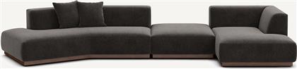 ΓΩΝΙΑΚΟΣ ΚΑΝΑΠΕΣ ΔΕΞΙΑ XL ΑΠΟ ΒΕΛΟΥΔΟ CHENILLE Μ152XΠ416XΥ67CM AM PM