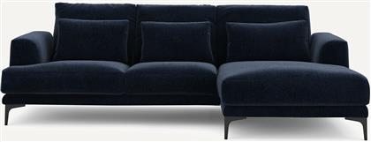 ΓΩΝΙΑΚΟΣ ΚΑΝΑΠΕΣ ΔΕΞΙΟΣ ΑΠΟ ΒΕΛΟΥΔΙΝΟ CHENILLE Μ149XΠ258XΥ83CM AM PM