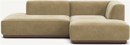 ΓΩΝΙΑΚΟΣ ΚΑΝΑΠΕΣ ΔΕΞΙΟΣ ΣΕ STONEWASHED ΒΕΛΟΥΔΟ Μ152XΠ232XΥ67CM AM PM από το LA REDOUTE