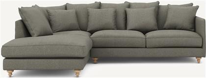 ΓΩΝΙΑΚΟΣ ΚΑΝΑΠΕΣ-ΚΡΕΒΑΤΙ ΜΕ ΥΦΑΣΜΑ ΤΥΠΟΥ ΤΟΥΙΝΤ Μ209XΠ279XΥ93CM AM PM