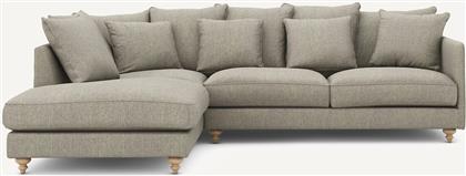 ΓΩΝΙΑΚΟΣ ΚΑΝΑΠΕΣ-ΚΡΕΒΑΤΙ ΜΕ ΥΦΑΣΜΑ ΤΥΠΟΥ ΤΟΥΙΝΤ Μ209XΠ279XΥ93CM AM PM