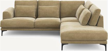 ΓΩΝΙΑΚΟΣ ΚΑΝΑΠΕΣ ΜΕ ΔΕΞΙΑ ΚΛΕΙΣΤΗ ΓΩΝΙΑ ΑΠΟ ΒΕΛΟΥΔΟ STONEWASHED Μ222XΠ258XΥ83CM AM PM