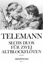 TELEMANN GEORG PHILIPP - SIX DUOS FOR 2 TREBLE RECORDERS AMADEUS VERLAG