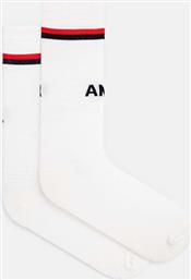 ΜΑΛΛΙΝΕΣ ΚΑΛΤΣΕΣ LOGO LOW SOCCER SOCKS ΧΡΩΜΑ: ΑΣΠΡΟ, BMRA002F24KNI0010100 AMBUSH