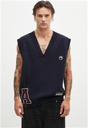 ΜΑΛΛΙΝΟ ΓΙΛΕΚΟ REPAIR STITCH V NECK VEST ΧΡΩΜΑ: ΝΑΥΤΙΚΟ ΜΠΛΕ, BMHZ002F24KNI0014628 AMBUSH