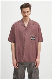 ΠΟΥΚΑΜΙΣΟ S/S SATIN SHIRT ΧΡΩΜΑ: ΜΠΟΡΝΤΟ, 12115311 AMBUSH