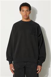 ΒΑΜΒΑΚΕΡΗ ΜΠΛΟΥΖΑ HOLE SWEATSHIRT ΧΡΩΜΑ: ΜΑΥΡΟ, BMBA004F24FLE0011010 AMBUSH