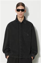 ΒΑΜΒΑΚΕΡΟ ΠΟΥΚΑΜΙΣΟ BOXY FIT LONGLEEVE DENIM SHIRT ΑΝΔΡΙΚΟ, ΧΡΩΜΑ: ΜΑΥΡΟ, BMYD002S24DEN AMBUSH