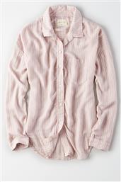 AE OVERSIZED STRIPED BUTTON UP SHIRT - 1354-9205-107 - NUDE AMERICAN EAGLE