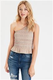 AE SMOCKED ONE SHOULDER TOP - 2351-1878-207 - NUDE AMERICAN EAGLE