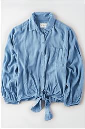 AE TIE FRONT BUTTON DOWN SHIRT - 1354-9908-400 - ΓΑΛΑΖΙΟ AMERICAN EAGLE