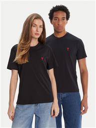 T-SHIRT BFUTS035.724 ΜΑΥΡΟ REGULAR FIT AMI PARIS
