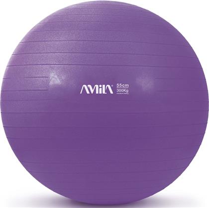 ΜΠΑΛΑ ΓΥΜΝΑΣΤΙΚΗΣ GYMBALL ΜΩΒ 55 CM (BULK) AMILA