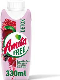 ΦΡΟΥΤΟΠΟΤΟ DETOX FREE ΣΤΑΦΥΛΙ ΡΟΔΙ ΠΑΝΤΖΑΡΙ 330ML AMITA