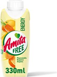 ΦΡΟΥΤΟΠΟΤΟ ENERGY FREE ΠΟΡΤΟΚΑΛΙ ΚΑΡΟΤΟ ΛΕΜΟΝΙ 330ML AMITA