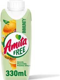 ΦΡΟΥΤΟΠΟΤΟ IMMUNITY FREE ΑΝΑΝΑΣ ΠΟΡΤΟΚΑΛΙ GINGER 330ML AMITA